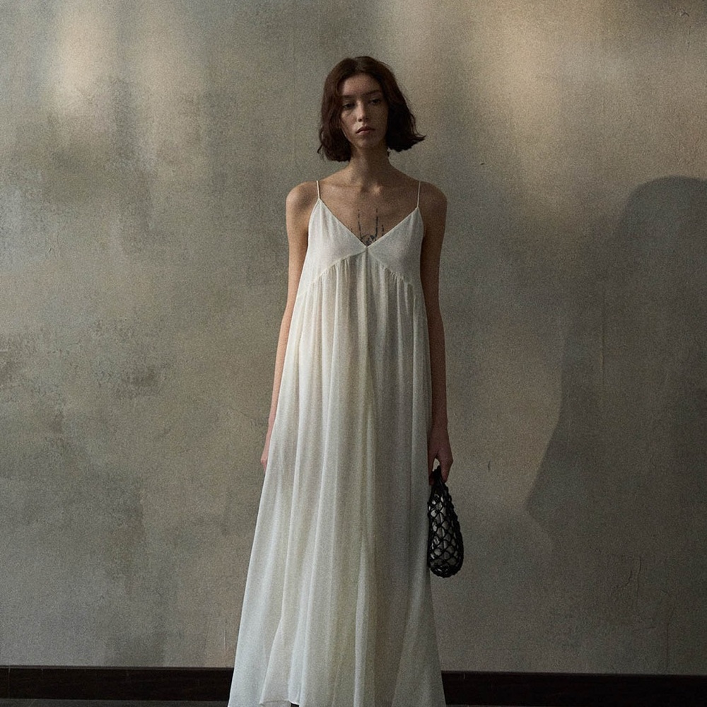 Elegant Cream Maxi Dress